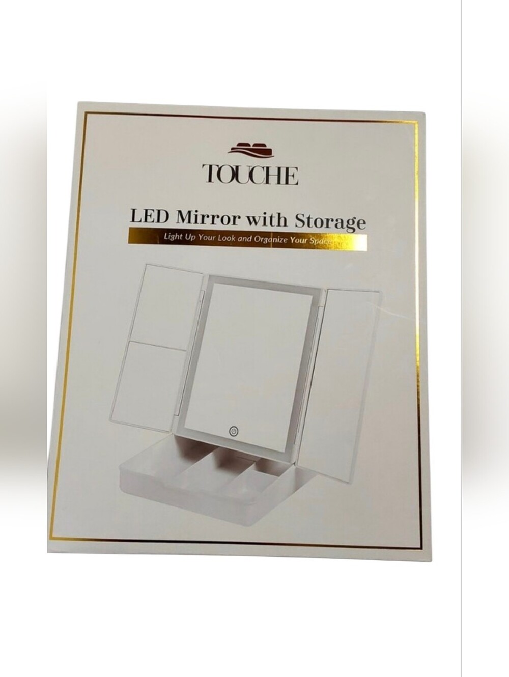 Touche LED Mirror with Storage Sleek Design